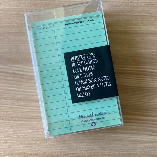 Library Card Minis™ - Mint - 60 Flat Notecards 