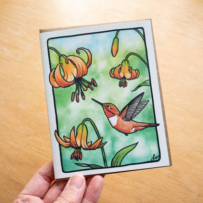 Rufous Hummingbird Greeting Card