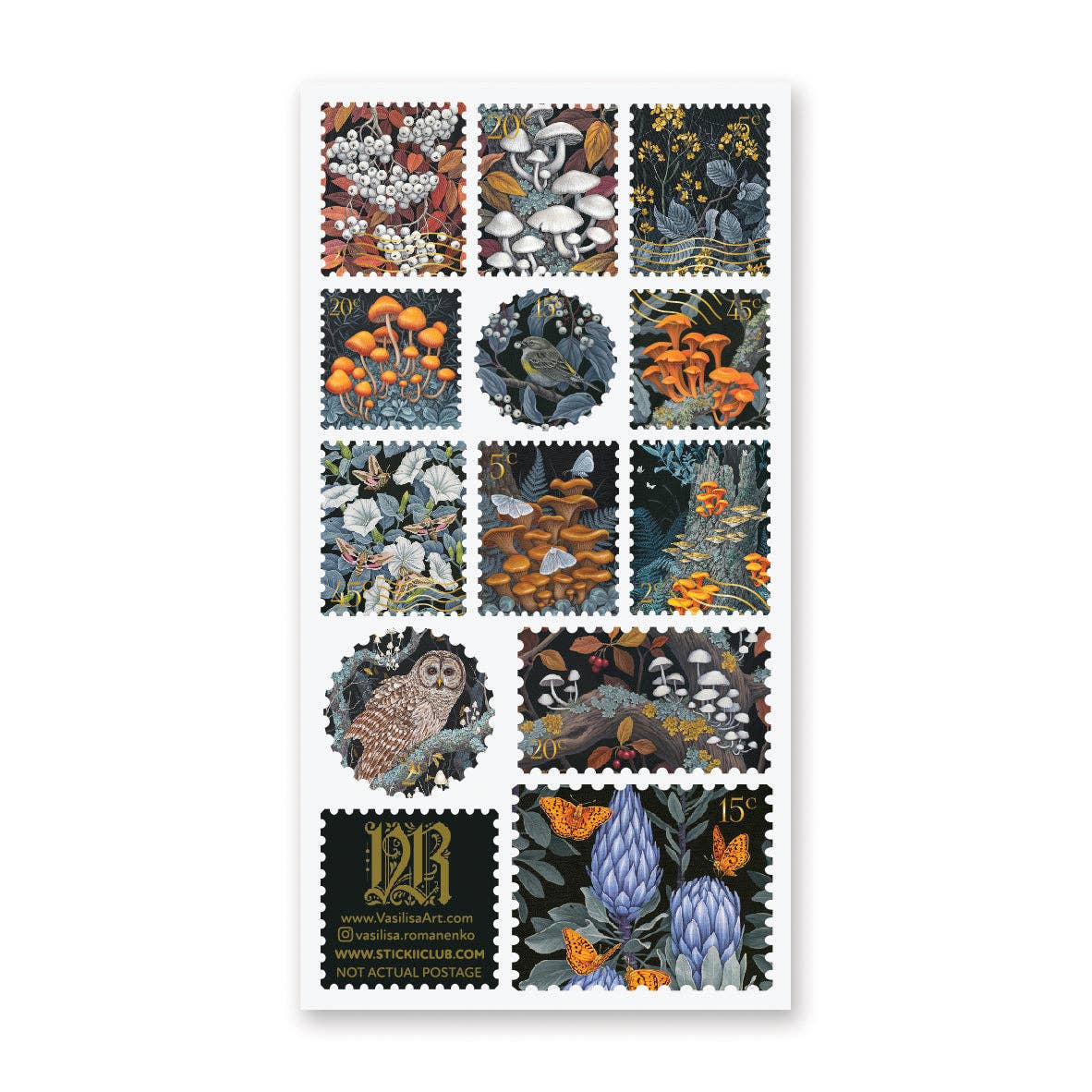 Enchanted Forest Blooms Sticker Sheet