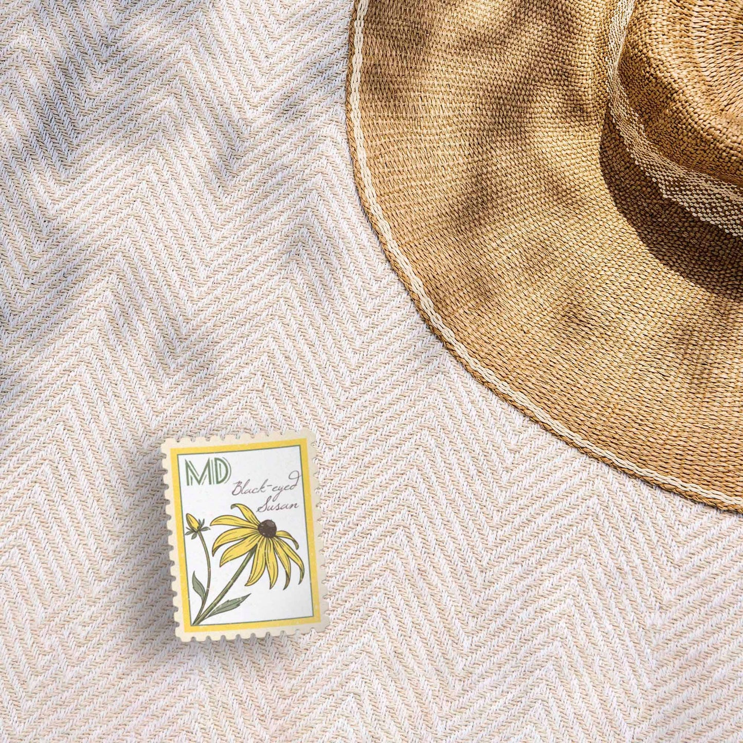 Maryland Black-Eyed Susan Stamp-Style Decal