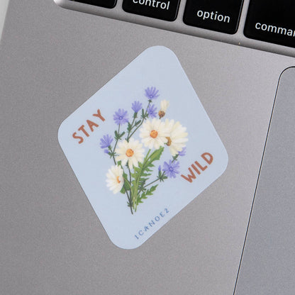 Stay Wild Vintage Blooms Floral Decal Sticker