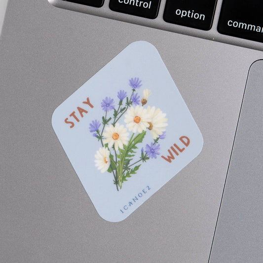 Stay Wild Vintage Blooms Floral Decal Sticker