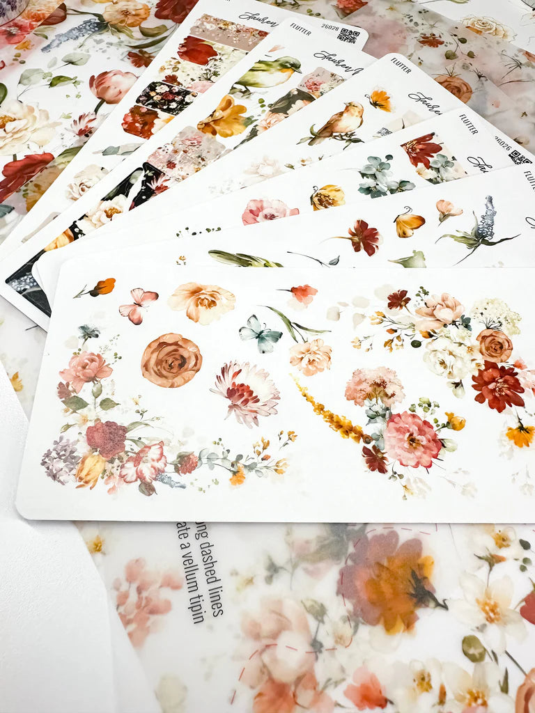 Flutter Collection Sticker Sheet Bundle of 6 by Lauren Phelps Designs