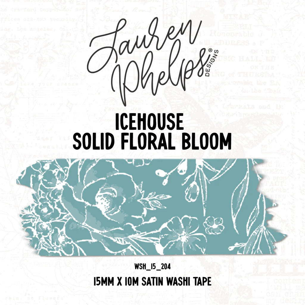 Solid Floral Bloom Washi Tape by Lauren Phelps Designs