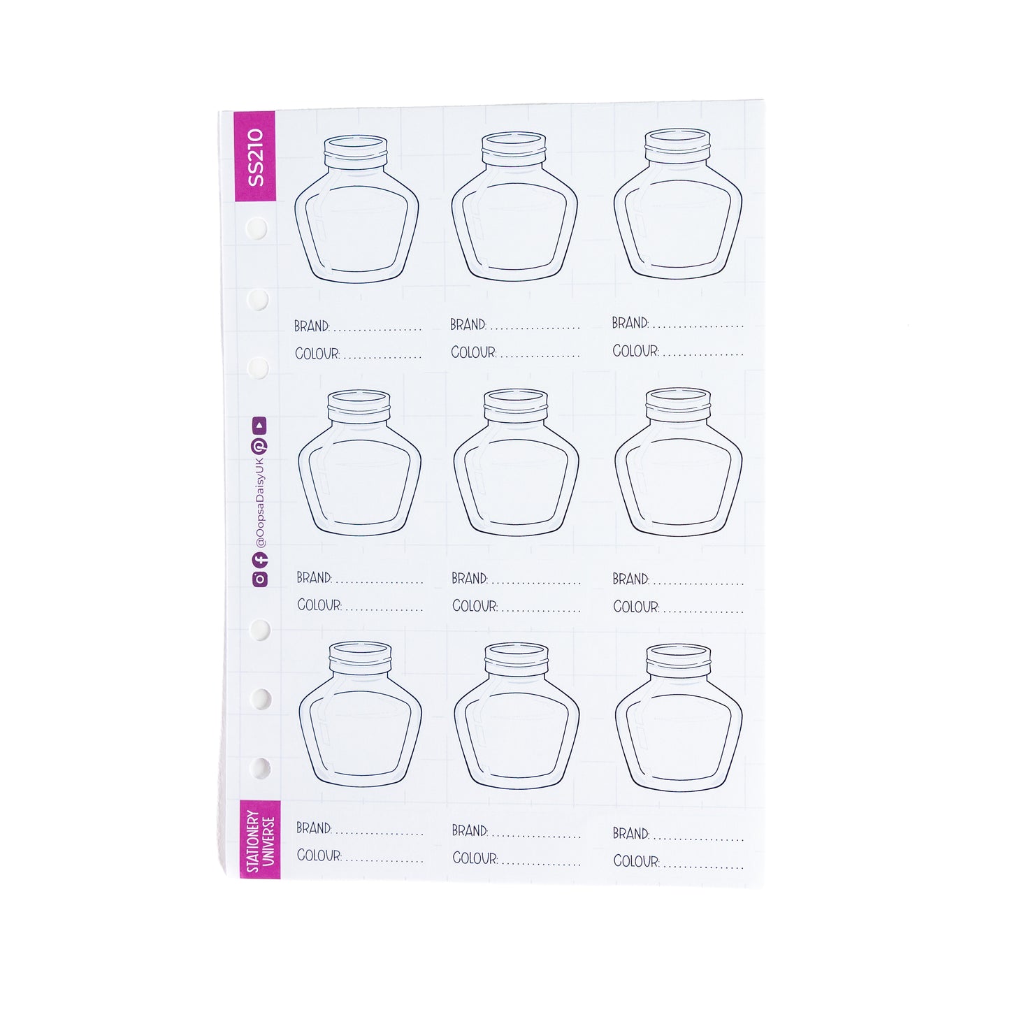 Ink Swatch Pots: A5 Sticker Sheet (Individual Stickers) by Oops a Daisy x Stationery Universe