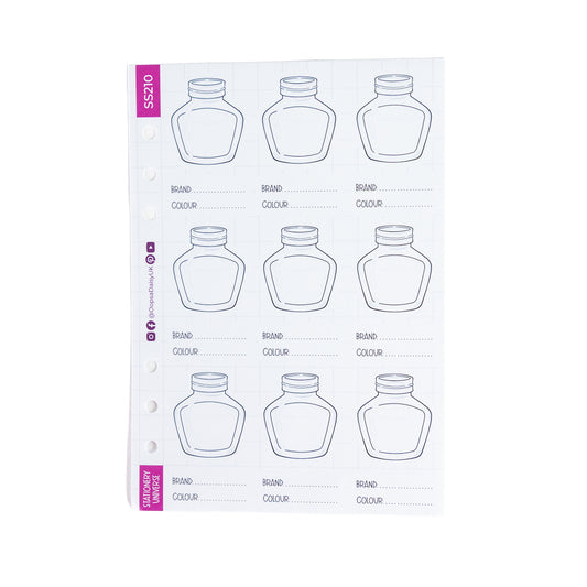 Ink Swatch Pots: A5 Sticker Sheet (Individual Stickers) by Oops a Daisy x Stationery Universe