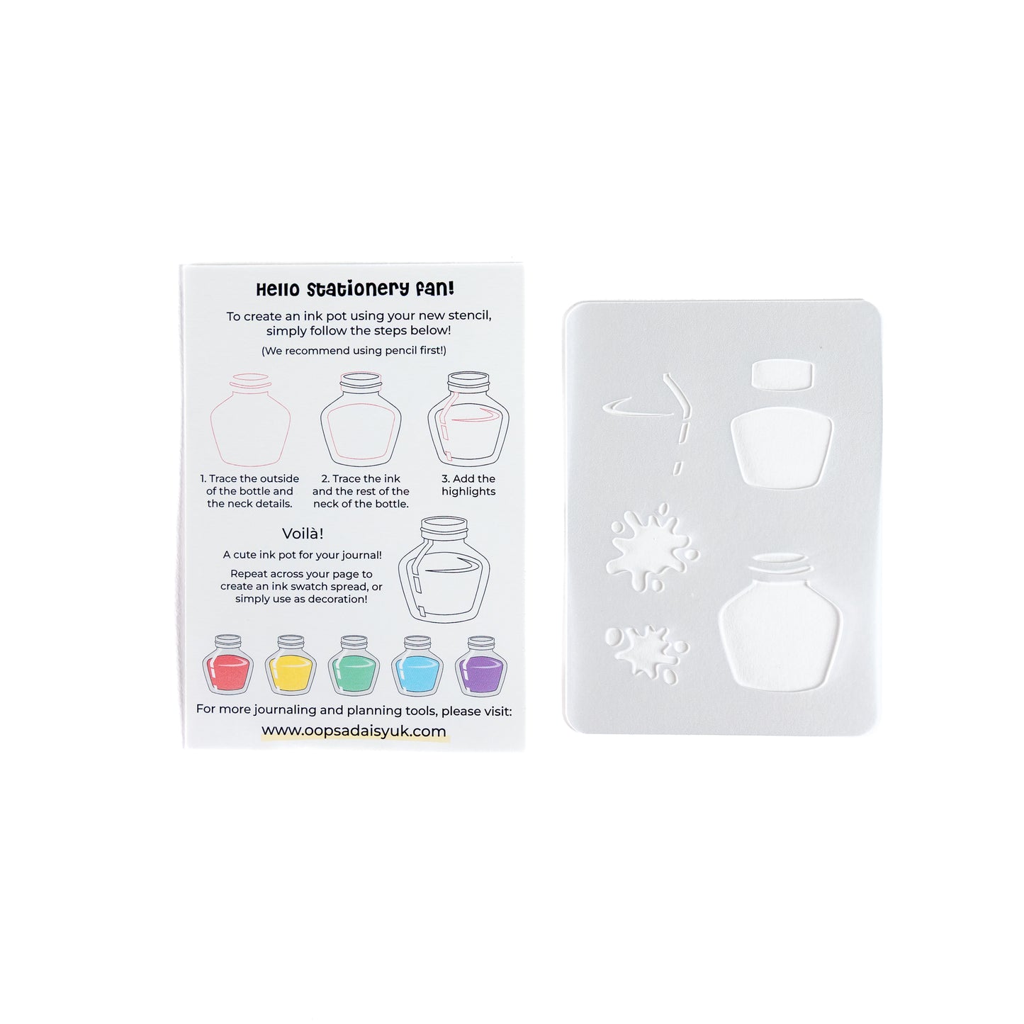 Ink Pot Swatch Pocket Stencil by Oops a Daisy