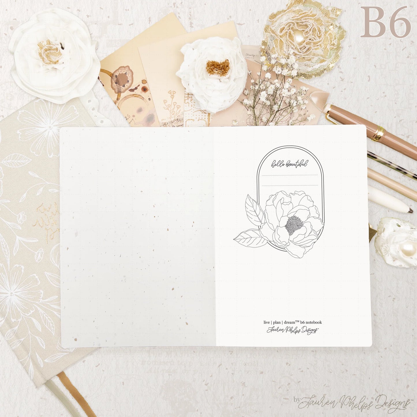 B6 Live | Plan | Dream® Notebook - Tomoe River Paper - Lauren Phelps Design