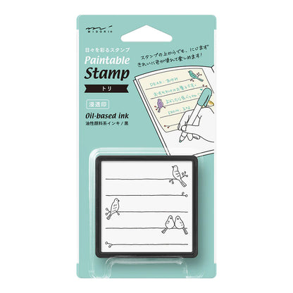 Birds Stamp - Paintable, Pre-Inked Stamp