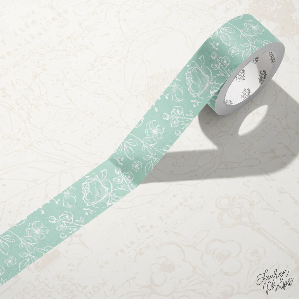 Solid Floral Bloom Washi Tape by Lauren Phelps Designs