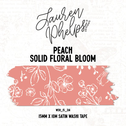 Solid Floral Bloom Washi Tape by Lauren Phelps Designs