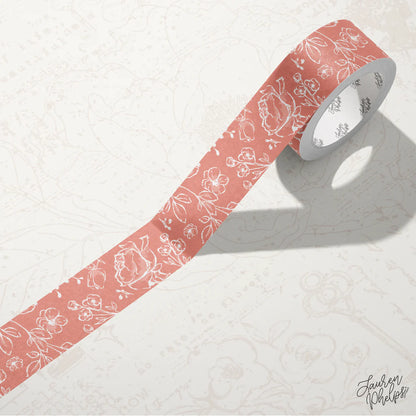 Solid Floral Bloom Washi Tape by Lauren Phelps Designs