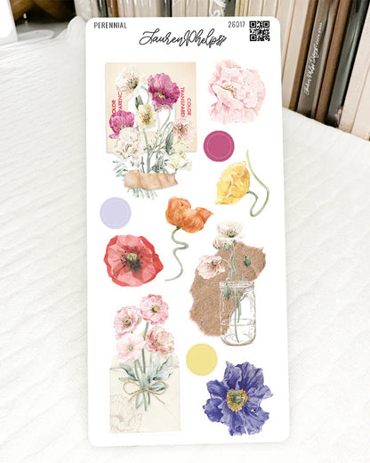 Perennials Collection Sticker Sheet Bundle of 6 by Lauren Phelps Designs