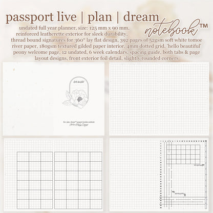 Passport Live | Plan | Dream® Notebook - Tomoe River Paper - Lauren Phelps Design