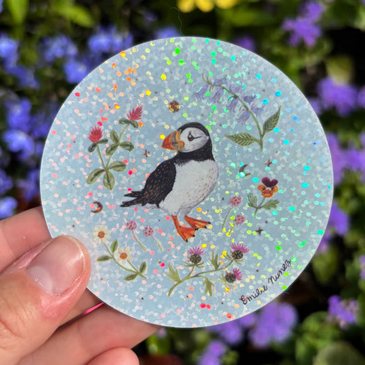 Puffin Glitter Sticker