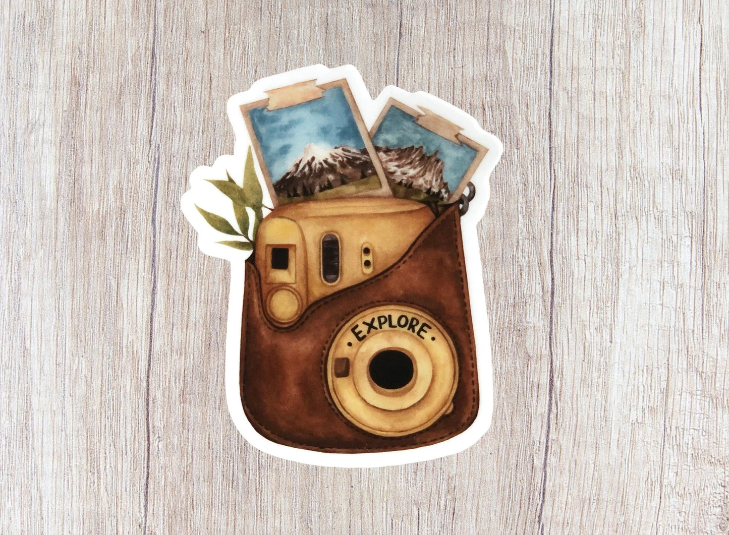 Explore Nature: Retro Camera Vinyl Decal