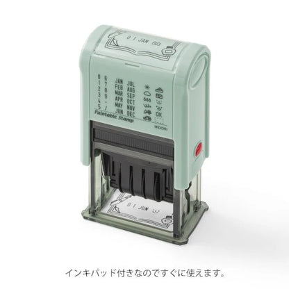 Stationery Rotating Date Stamp - Paintable, Pre-Inked Stamp