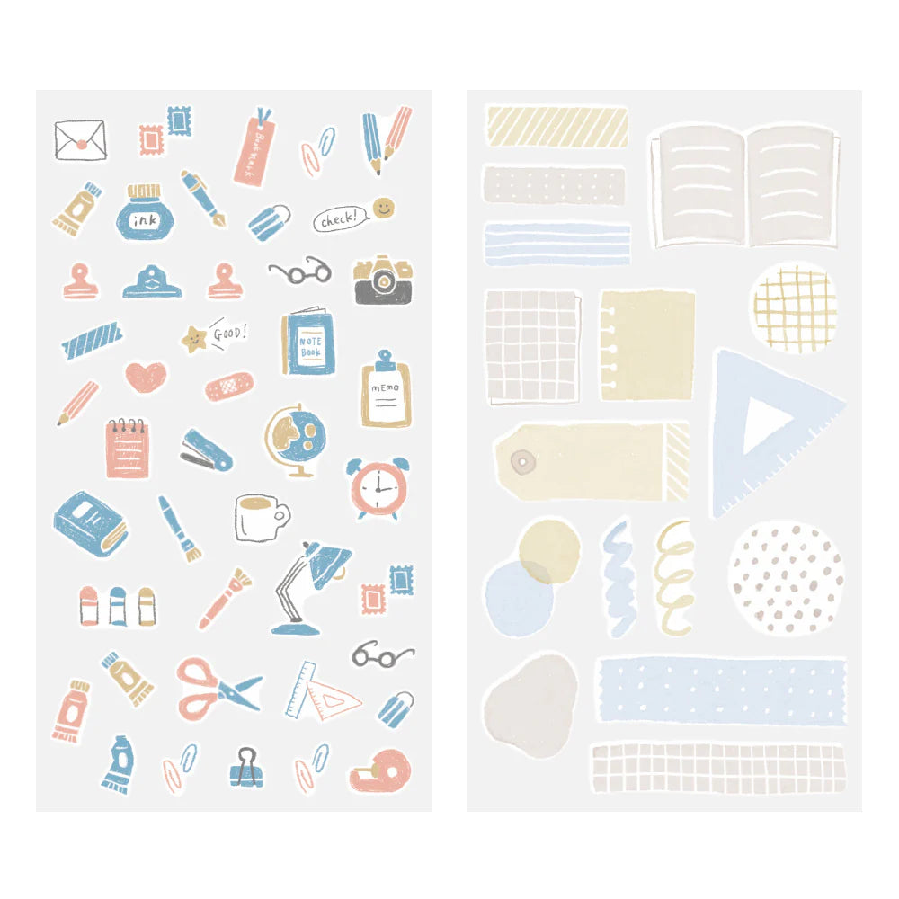 Stationery Items Sticker Sheet