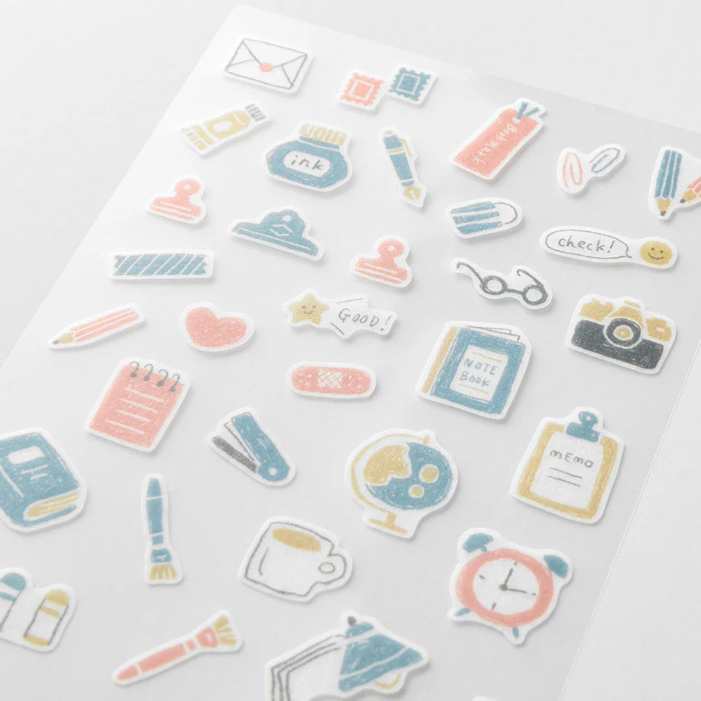 Stationery Items Sticker Sheet