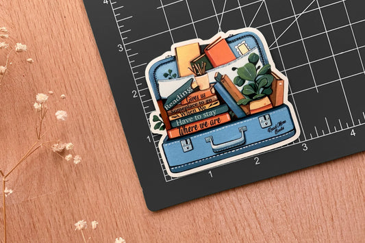 Suitcase Full of Adventure: Book Vinyl Decal